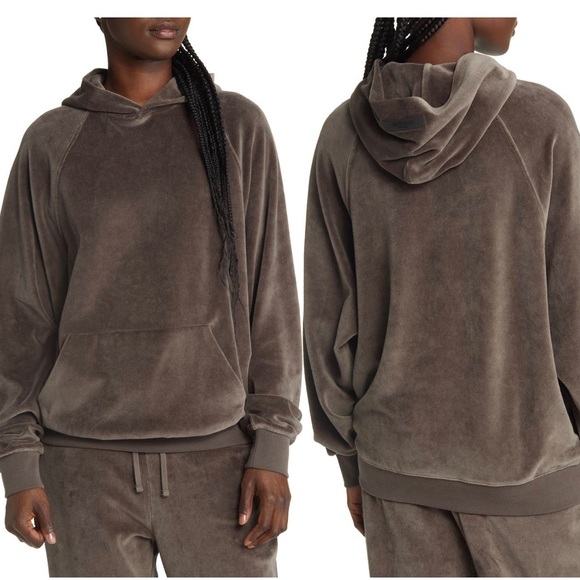 Fear of God Pants - Fear of God Essentials Matching Velour Hoodie and Joggers